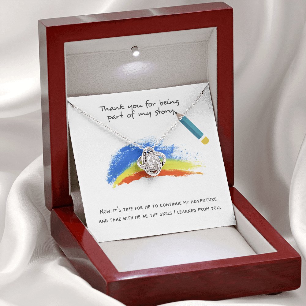 Gift For Teacher - Part Of My Story - Love Knot Necklace - Celeste Jewel