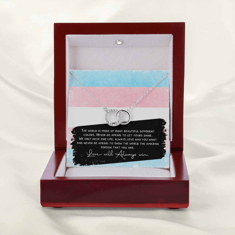 Gift For Transgender - Love Will Always Win - Perfect Pair Necklace - Celeste Jewel