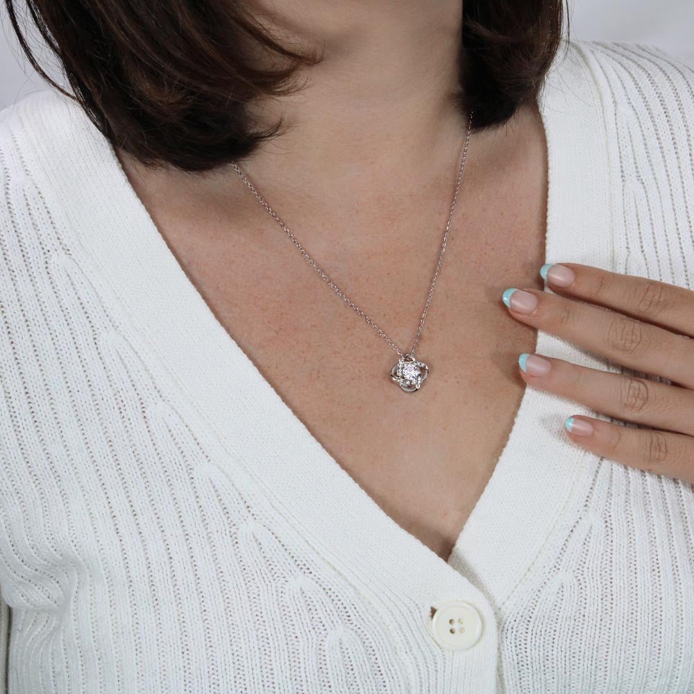 Gift For Veteran & Military Personnel - Thank You For Your Service - Love Knot Necklace - Celeste Jewel