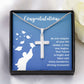 Graduation - A New One Begins - Personalized Cross Necklace - Celeste Jewel