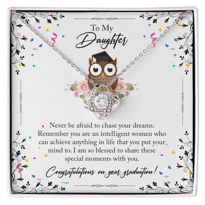 Graduation Gift For Daughter - Never Be Afraid - Love Knot Necklace - Celeste Jewel