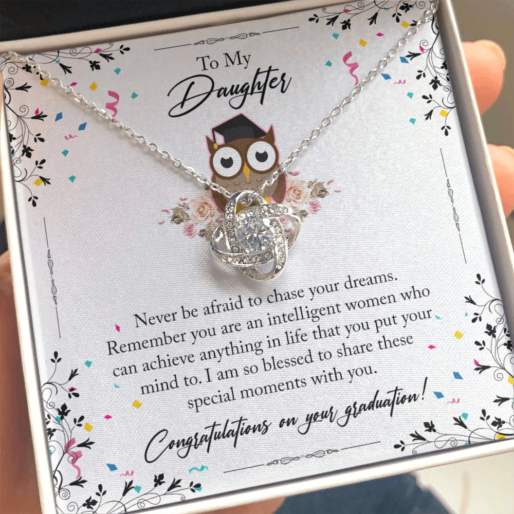 Graduation Gift For Daughter - Never Be Afraid - Love Knot Necklace - Celeste Jewel