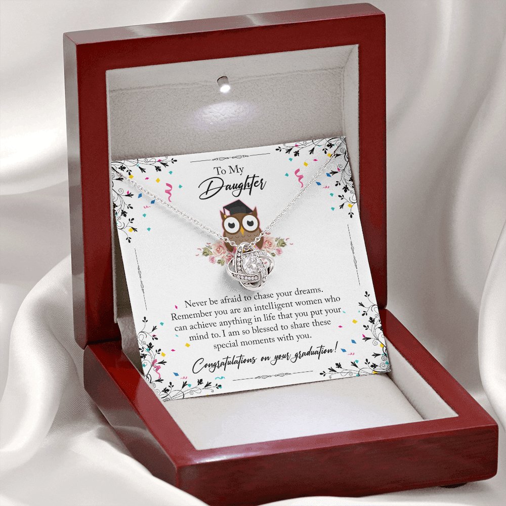 Graduation Gift For Daughter - Never Be Afraid - Love Knot Necklace - Celeste Jewel