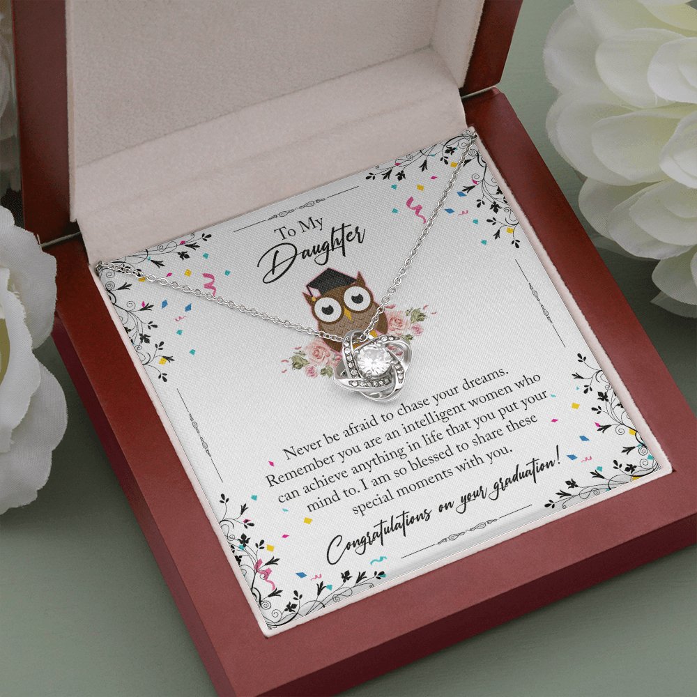 Graduation Gift For Daughter - Never Be Afraid - Love Knot Necklace - Celeste Jewel