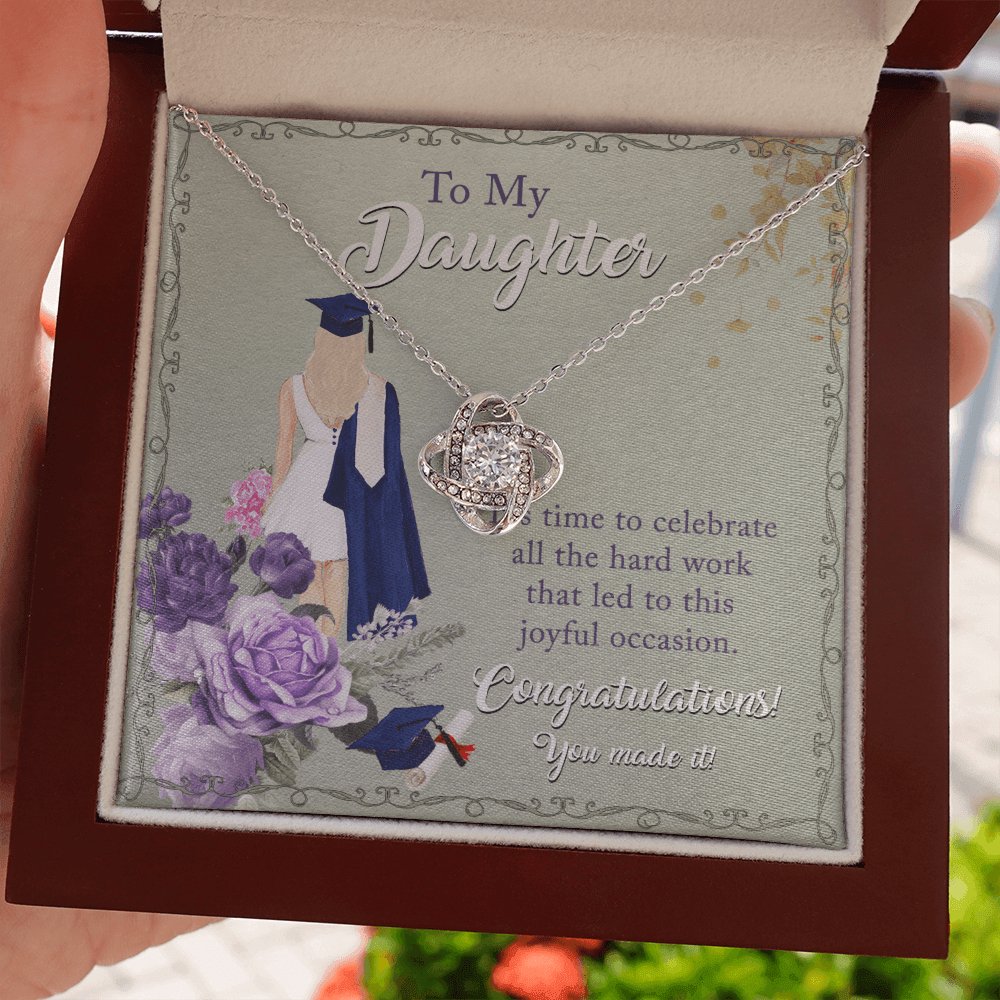 Graduation Gift For Daughter - Time To Celebrate - Love Knot Necklace - Celeste Jewel