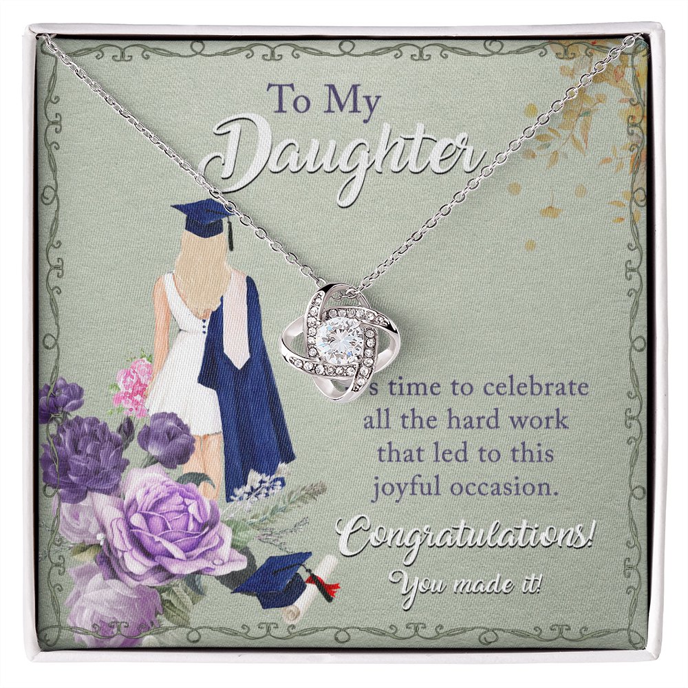 Graduation Gift For Daughter - Time To Celebrate - Love Knot Necklace - Celeste Jewel