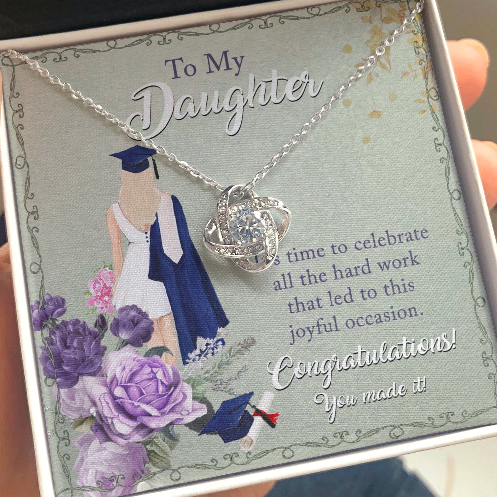 Graduation Gift For Daughter - Time To Celebrate - Love Knot Necklace - Celeste Jewel