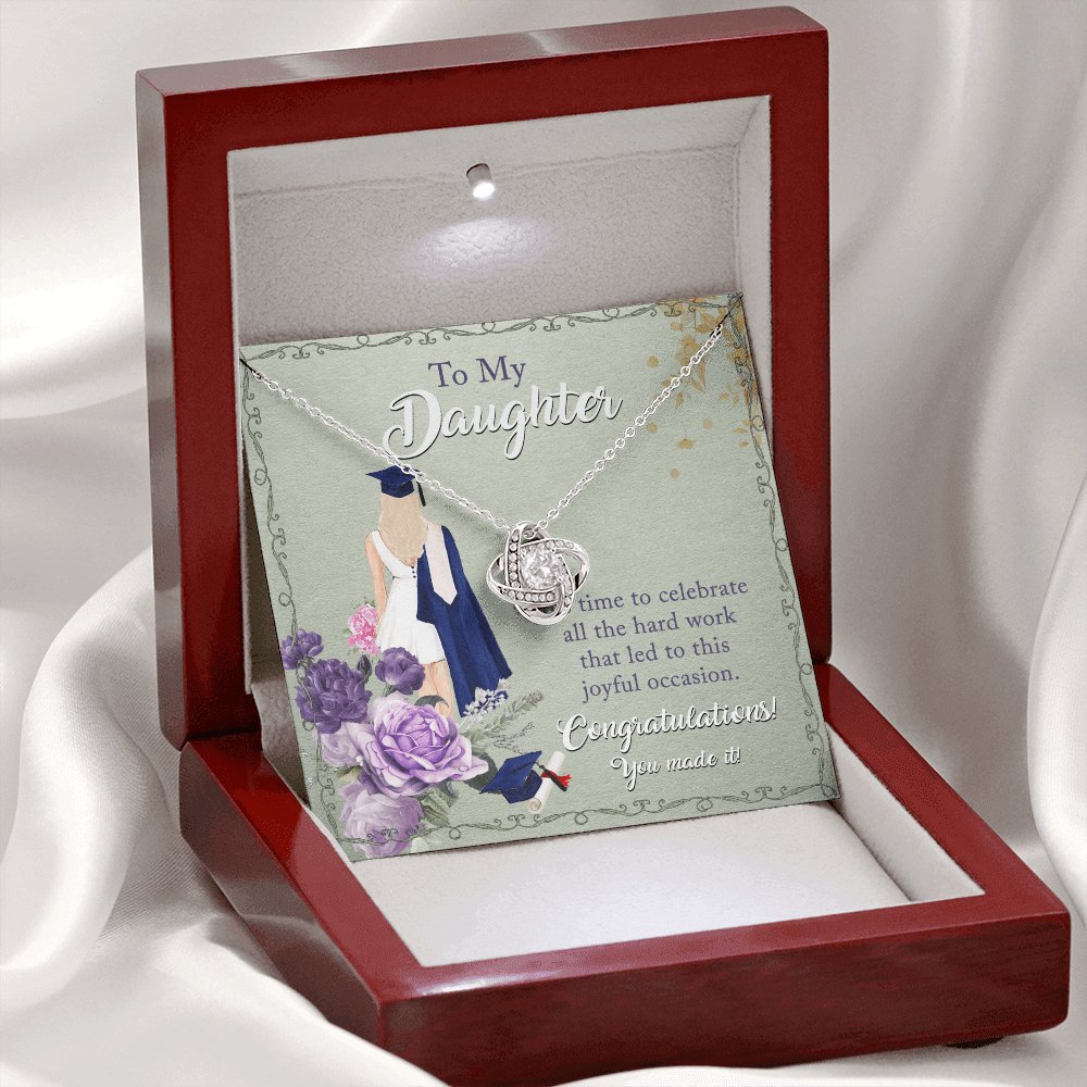 Graduation Gift For Daughter - Time To Celebrate - Love Knot Necklace - Celeste Jewel