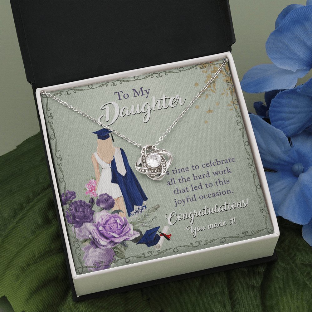 Graduation Gift For Daughter - Time To Celebrate - Love Knot Necklace - Celeste Jewel