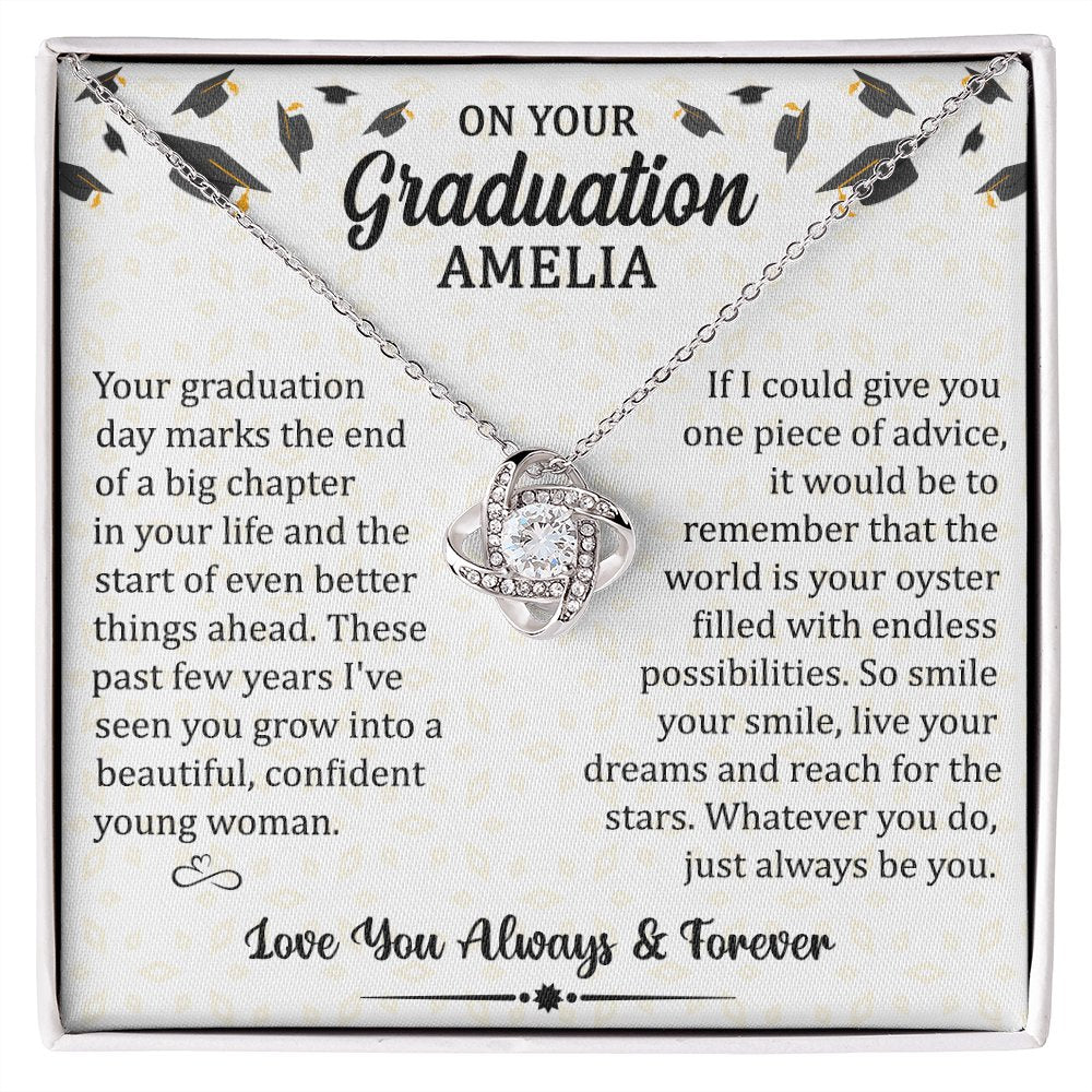 Graduation Gift For Her - Always Be You - Love Knot Necklace - Celeste Jewel