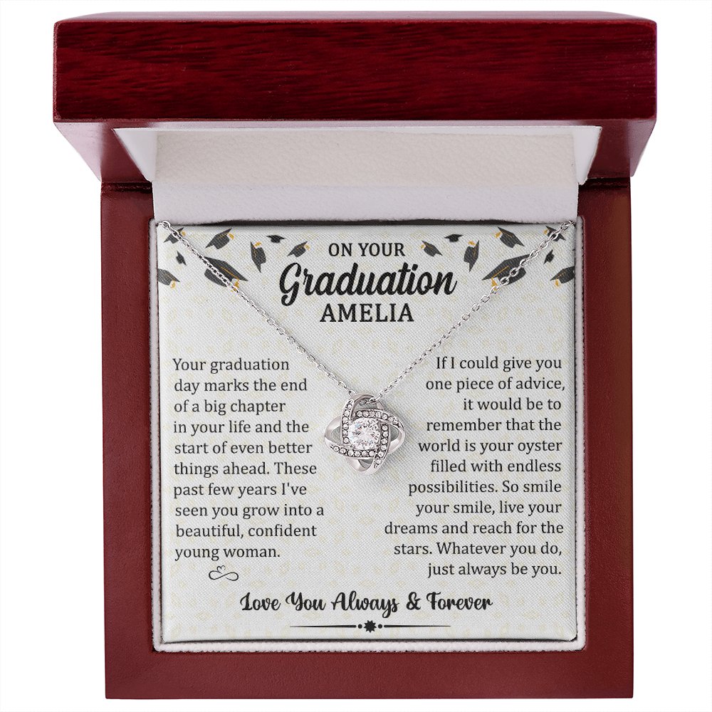 Graduation Gift For Her - Always Be You - Love Knot Necklace - Celeste Jewel