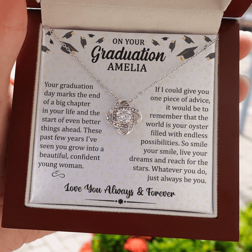 Graduation Gift For Her - Always Be You - Love Knot Necklace - Celeste Jewel