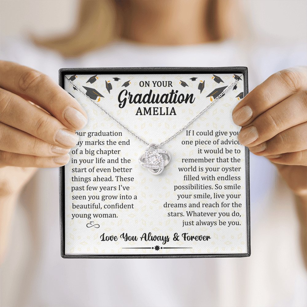Graduation Gift For Her - Always Be You - Love Knot Necklace - Celeste Jewel