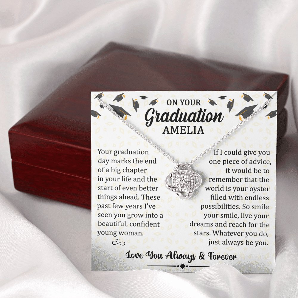 Graduation Gift For Her - Always Be You - Love Knot Necklace - Celeste Jewel