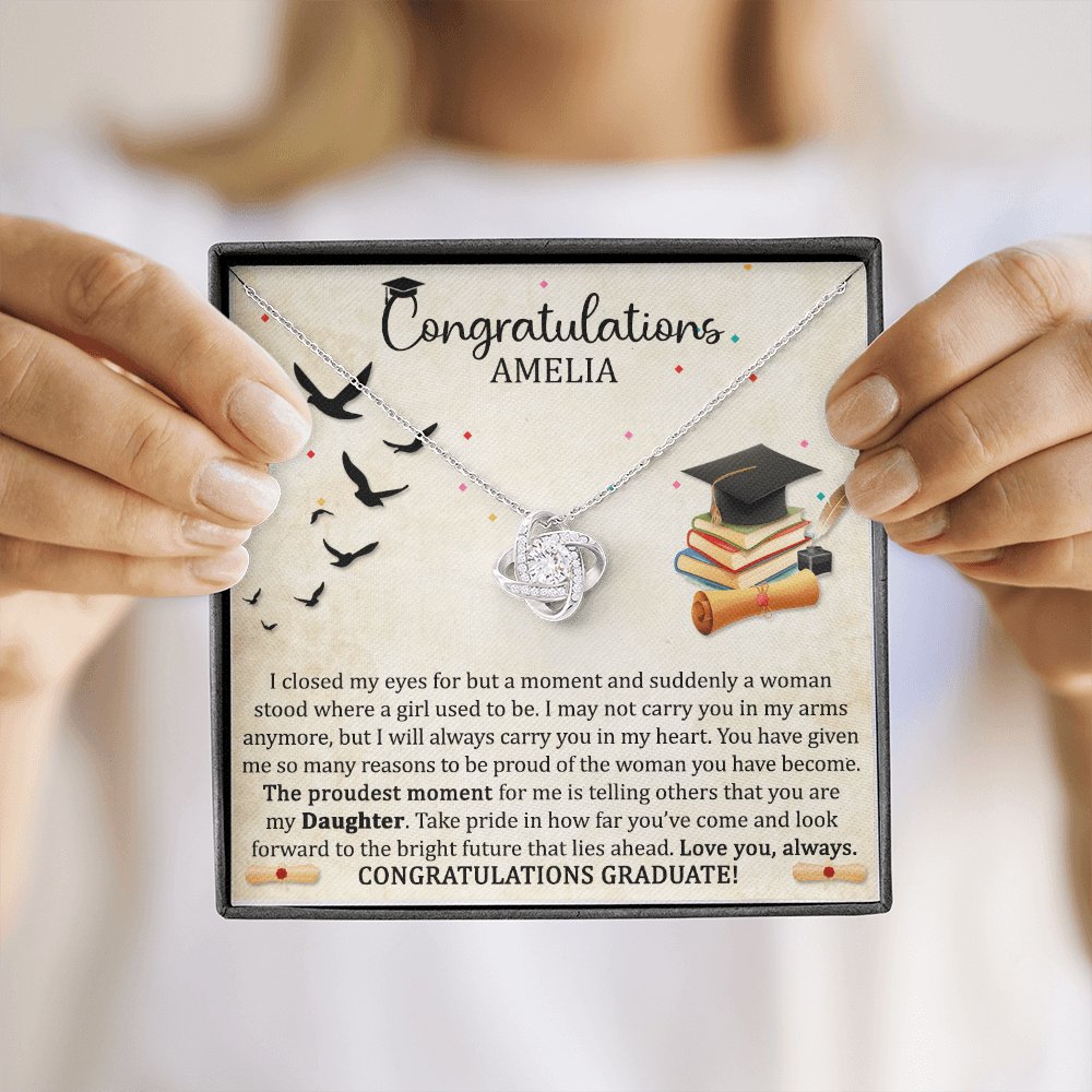 Graduation Gift For Her - Proudest Moment - Love Knot Necklace - Celeste Jewel