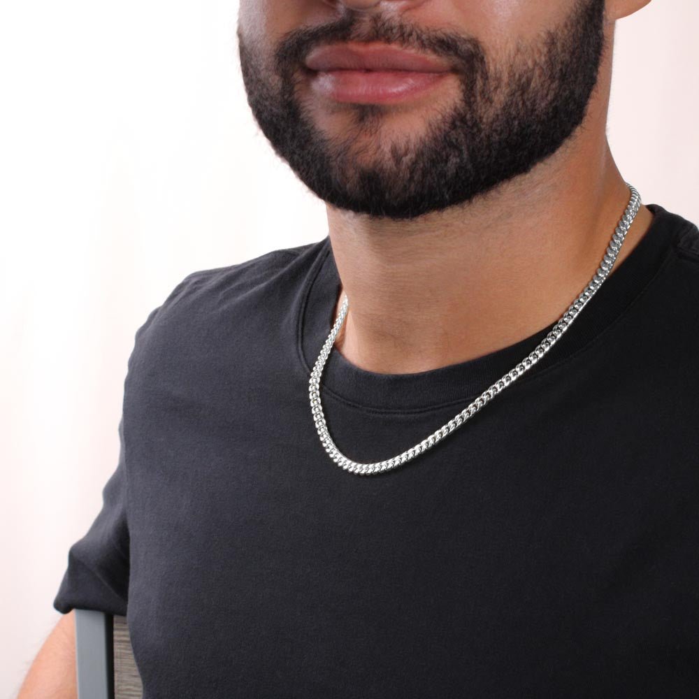 Graduation Gift For Him - Enjoy The Journey - Cuban Link Chain Necklace - Celeste Jewel