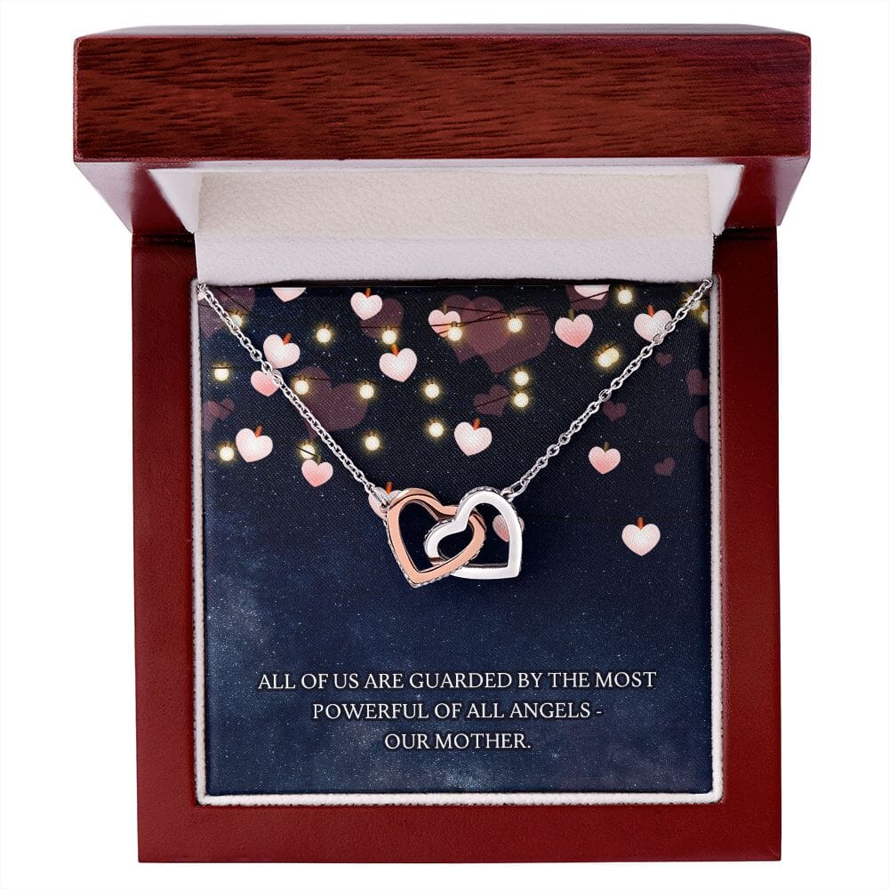 Guarded By Our Mother - Interlocking Hearts Necklace - Celeste Jewel