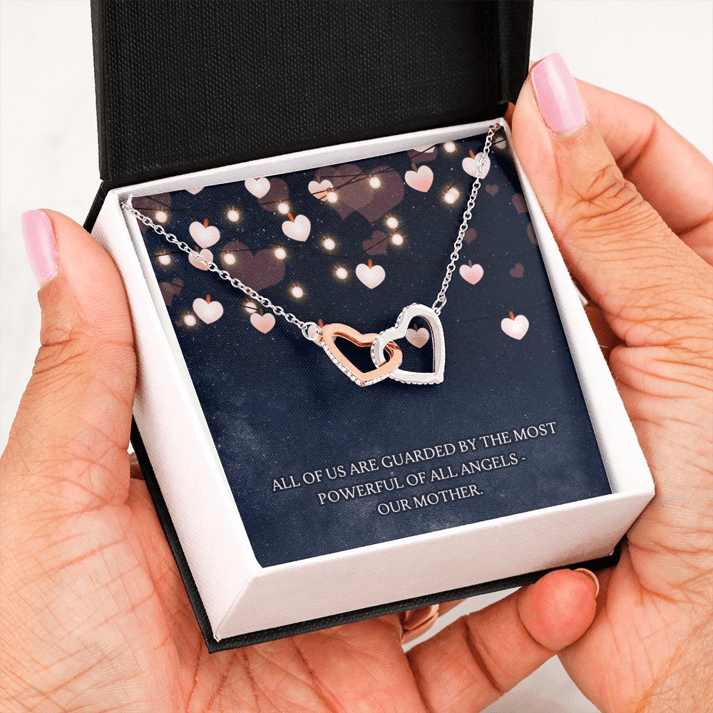 Guarded By Our Mother - Interlocking Hearts Necklace - Celeste Jewel