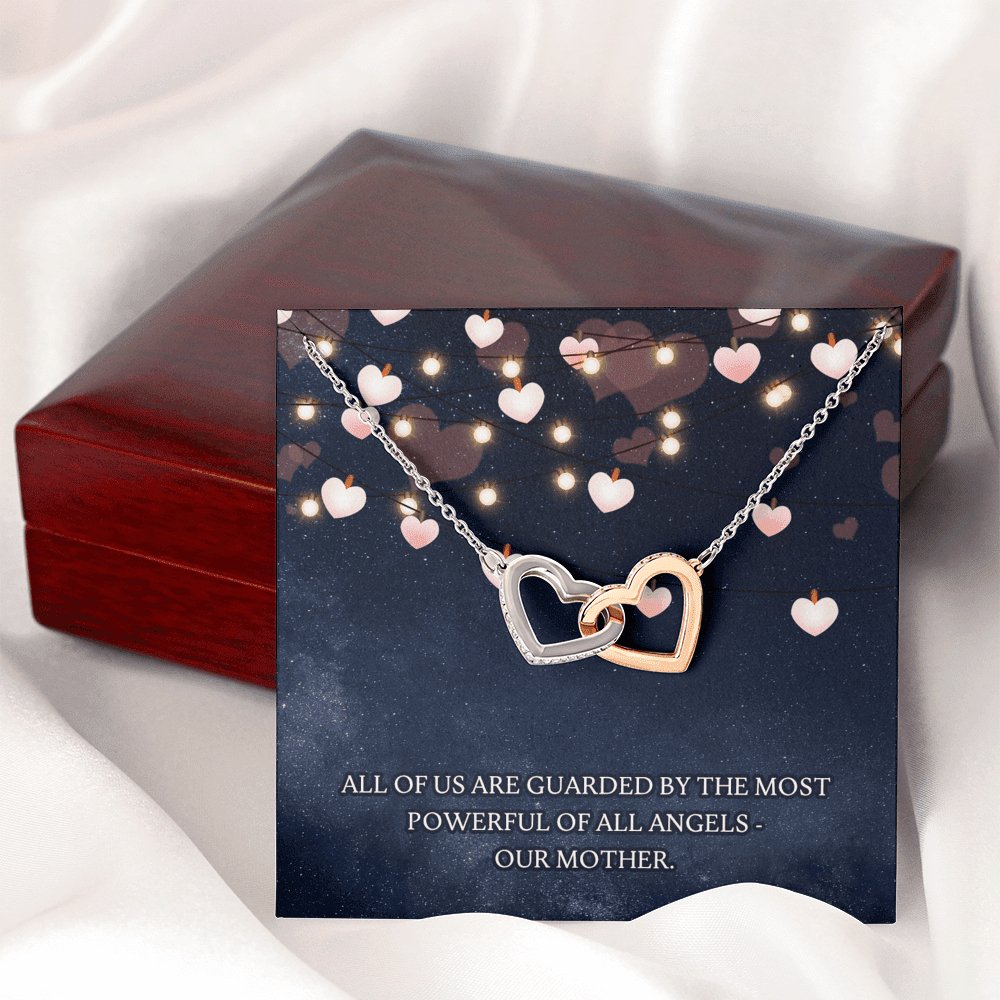 Guarded By Our Mother - Interlocking Hearts Necklace - Celeste Jewel