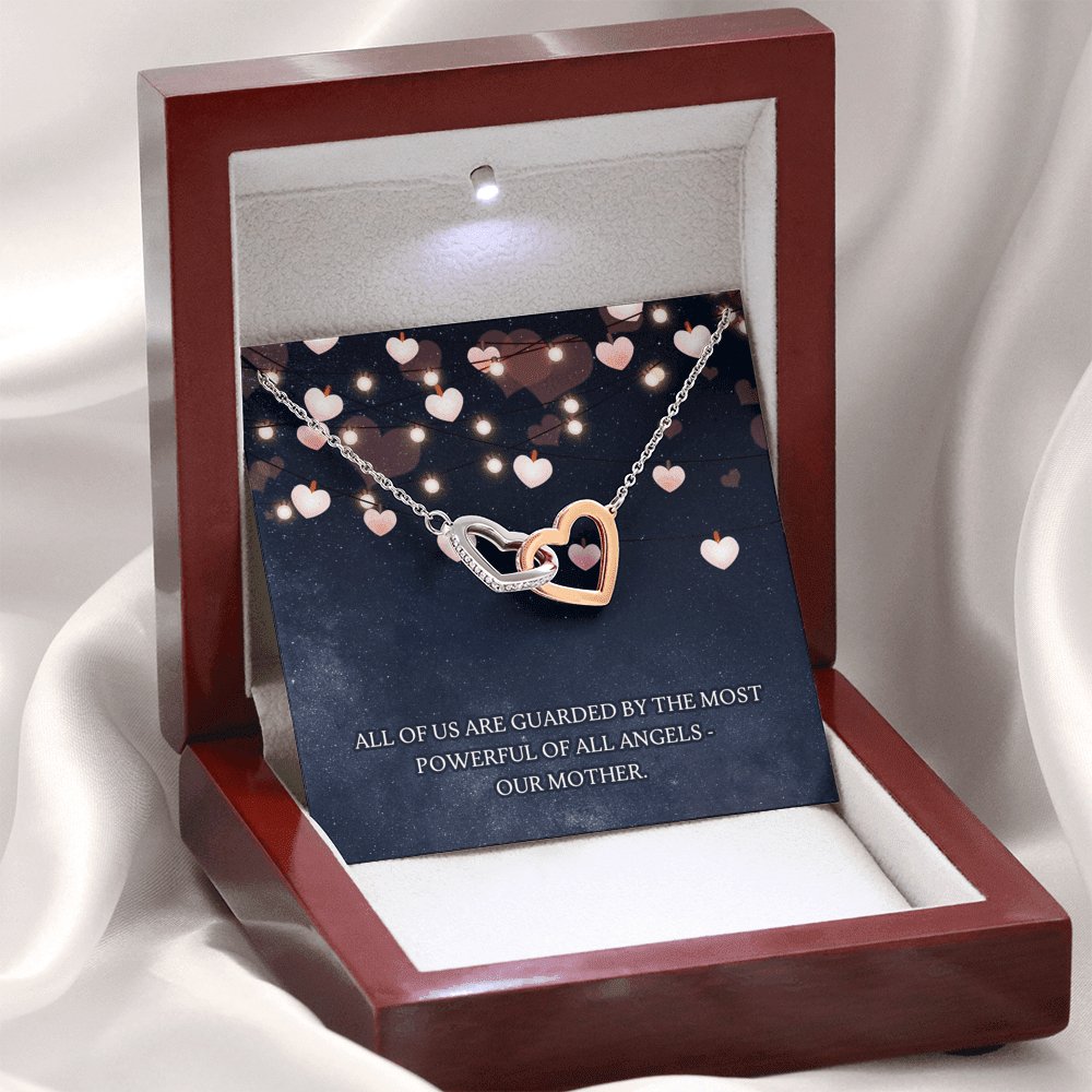 Guarded By Our Mother - Interlocking Hearts Necklace - Celeste Jewel