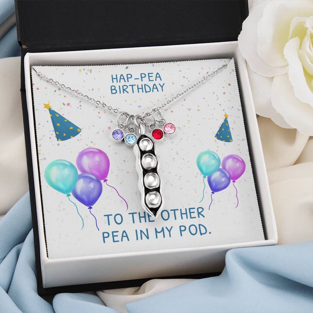 Hap-Pea Birthday - Pea Pod Necklace - Celeste Jewel