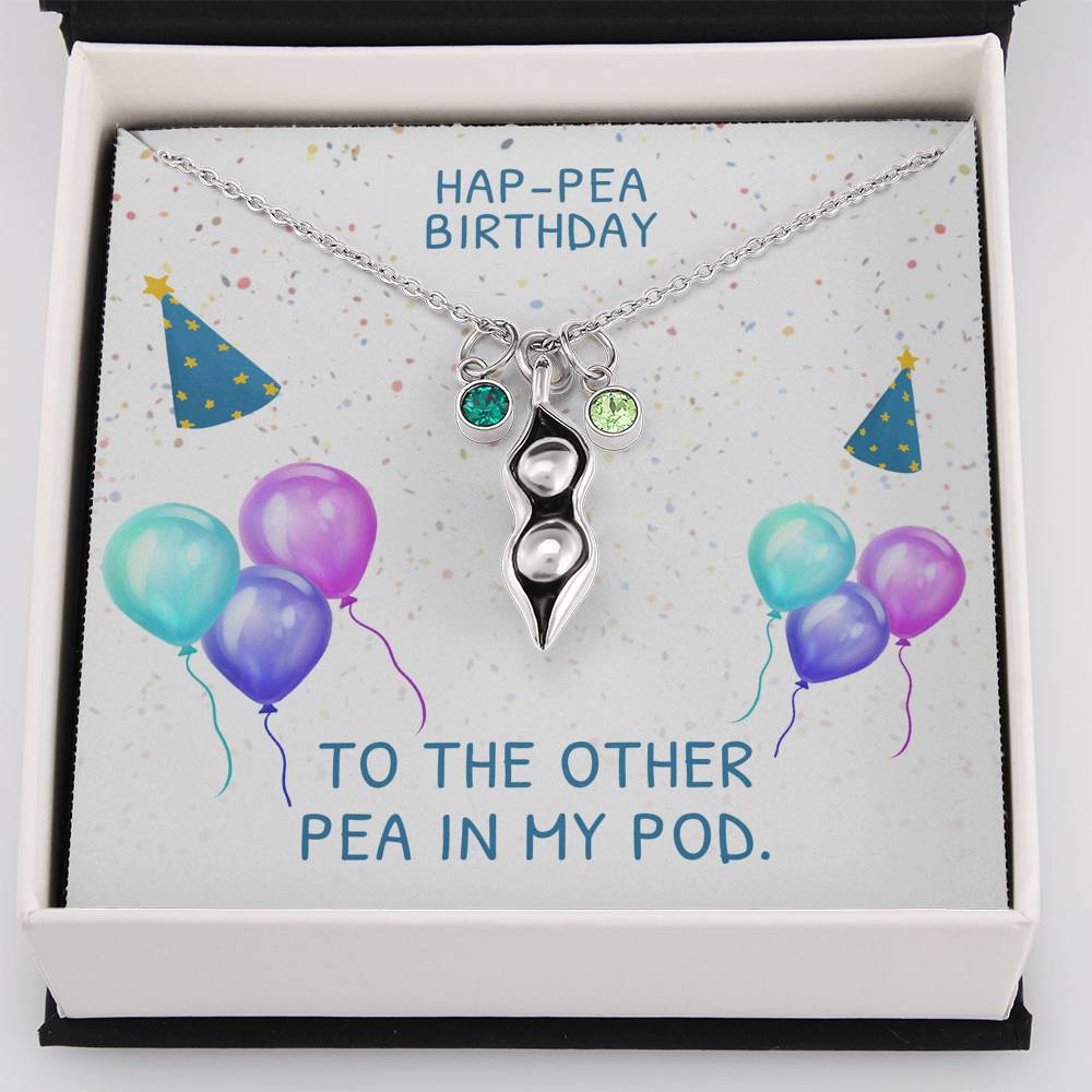 Hap-Pea Birthday - Pea Pod Necklace - Celeste Jewel