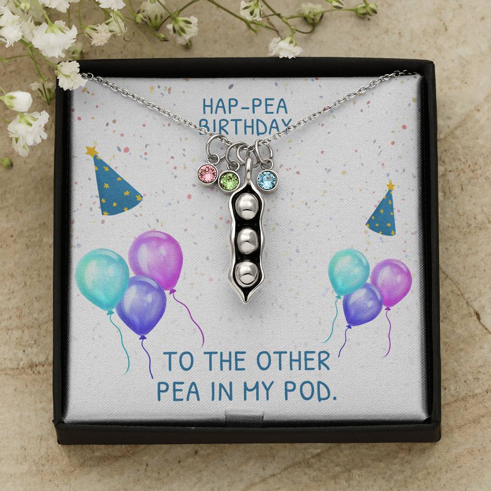 Hap-Pea Birthday - Pea Pod Necklace - Celeste Jewel