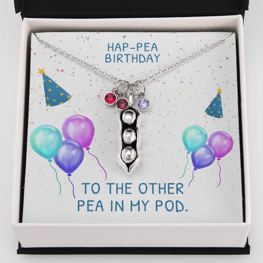 Hap-Pea Birthday - Pea Pod Necklace - Celeste Jewel