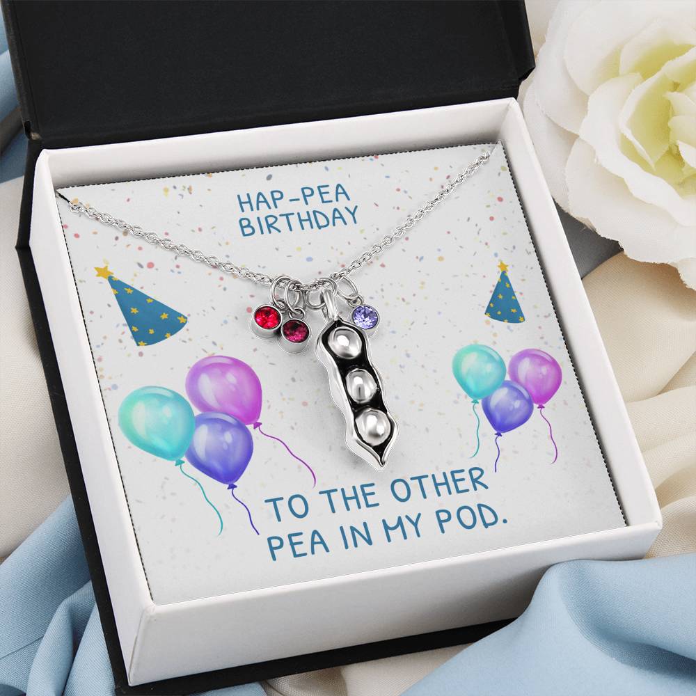 Hap-Pea Birthday - Pea Pod Necklace - Celeste Jewel