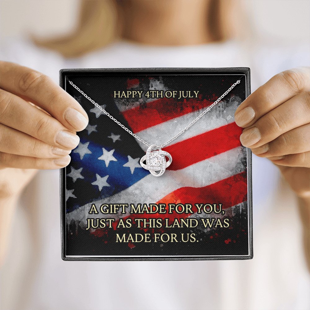 Happy 4th of July - A Gift Made For You - Love Knot Necklace - Celeste Jewel