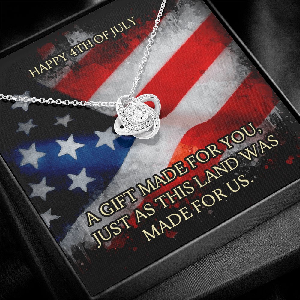 Happy 4th of July - A Gift Made For You - Love Knot Necklace - Celeste Jewel