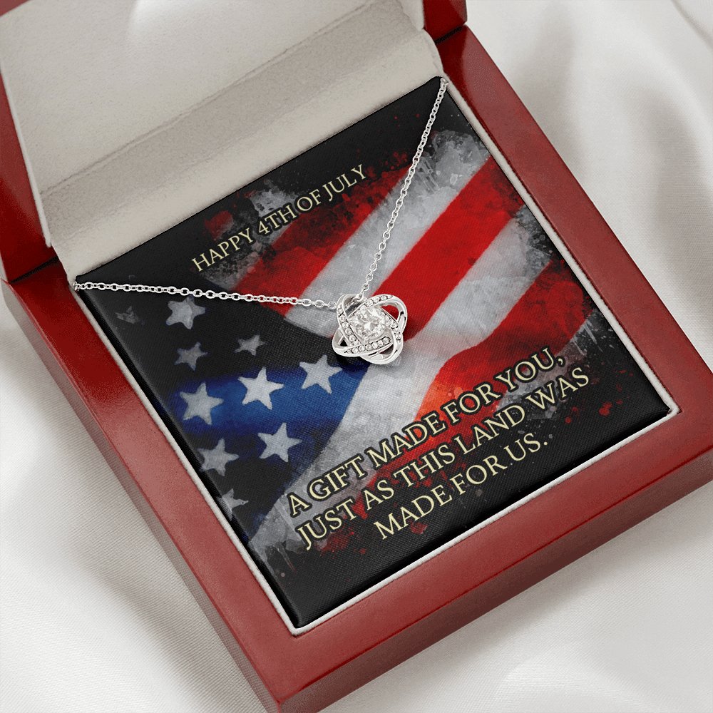 Happy 4th of July - A Gift Made For You - Love Knot Necklace - Celeste Jewel