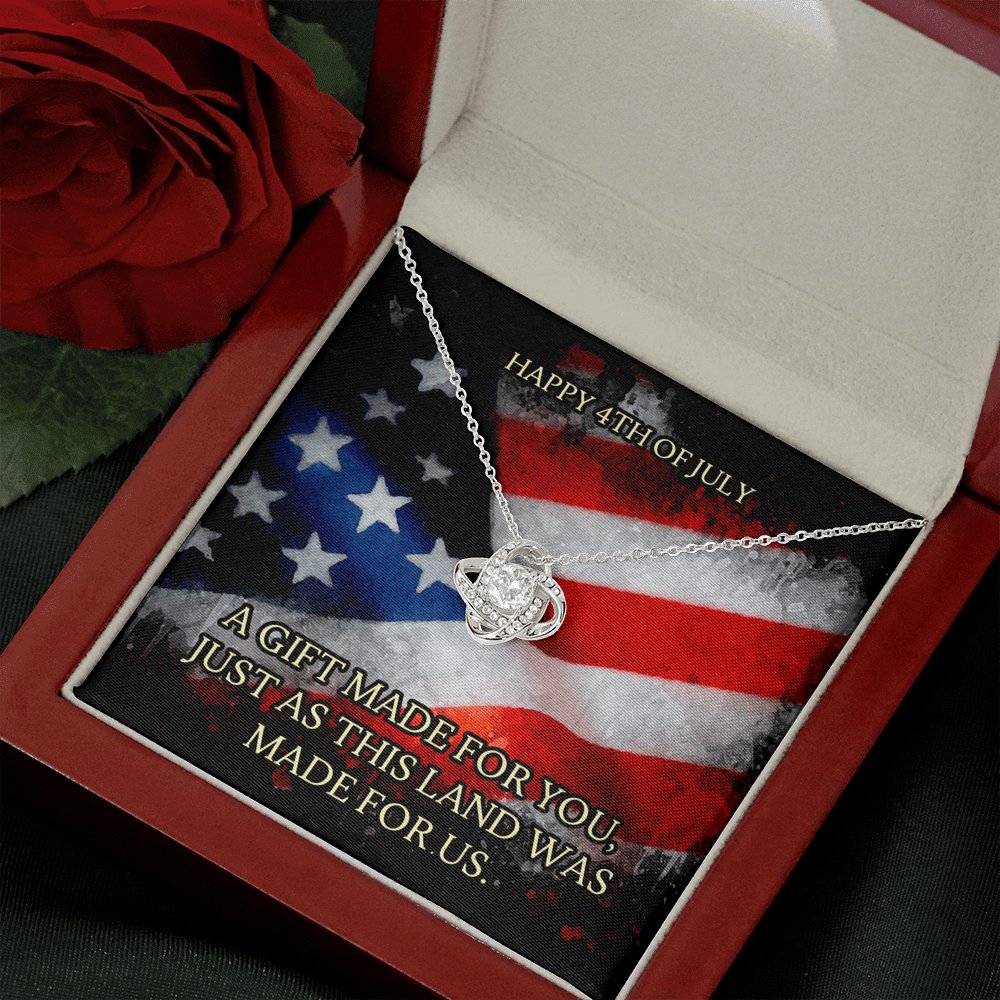 Happy 4th of July - A Gift Made For You - Love Knot Necklace - Celeste Jewel
