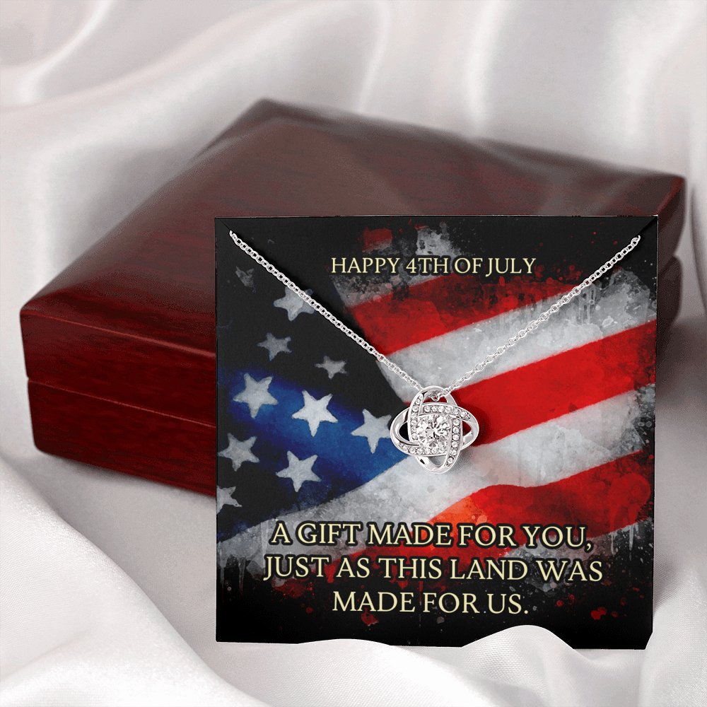 Happy 4th of July - A Gift Made For You - Love Knot Necklace - Celeste Jewel