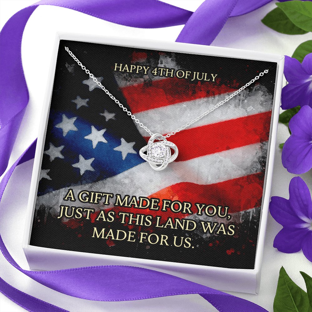 Happy 4th of July - A Gift Made For You - Love Knot Necklace - Celeste Jewel
