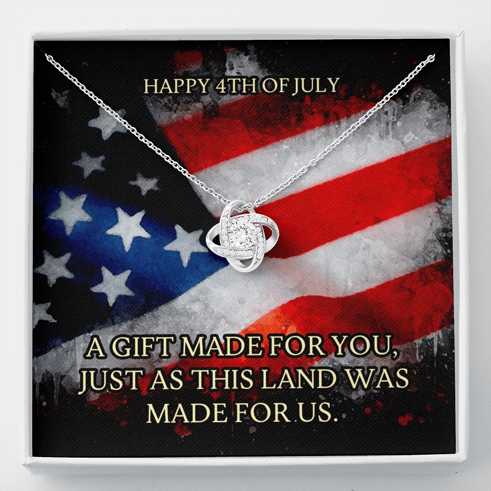 Happy 4th of July - A Gift Made For You - Love Knot Necklace - Celeste Jewel