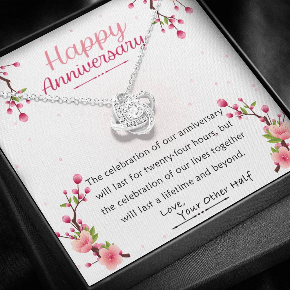 Happy Anniversary - Lifetime And Beyond - Love Knot Necklace - Celeste Jewel