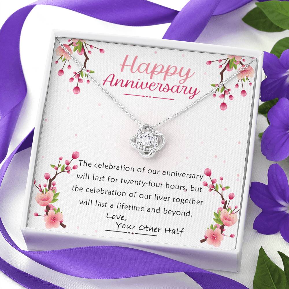 Happy Anniversary - Lifetime And Beyond - Love Knot Necklace - Celeste Jewel