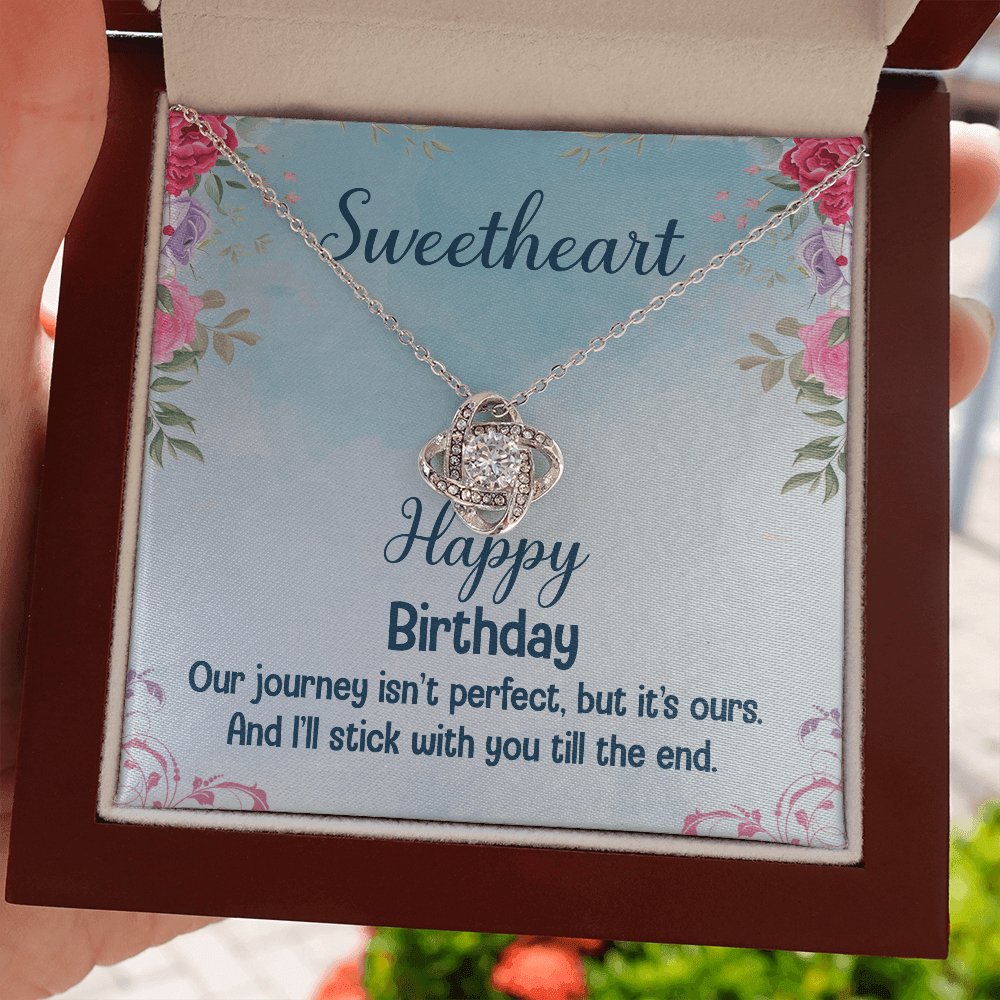 Happy Birthday Gift For Sweetheart - Love Knot Necklace - Celeste Jewel