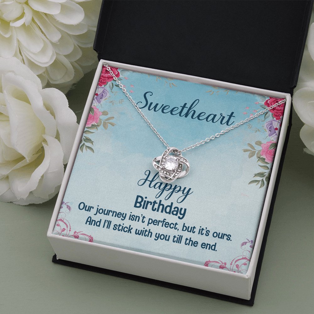 Happy Birthday Gift For Sweetheart - Love Knot Necklace - Celeste Jewel