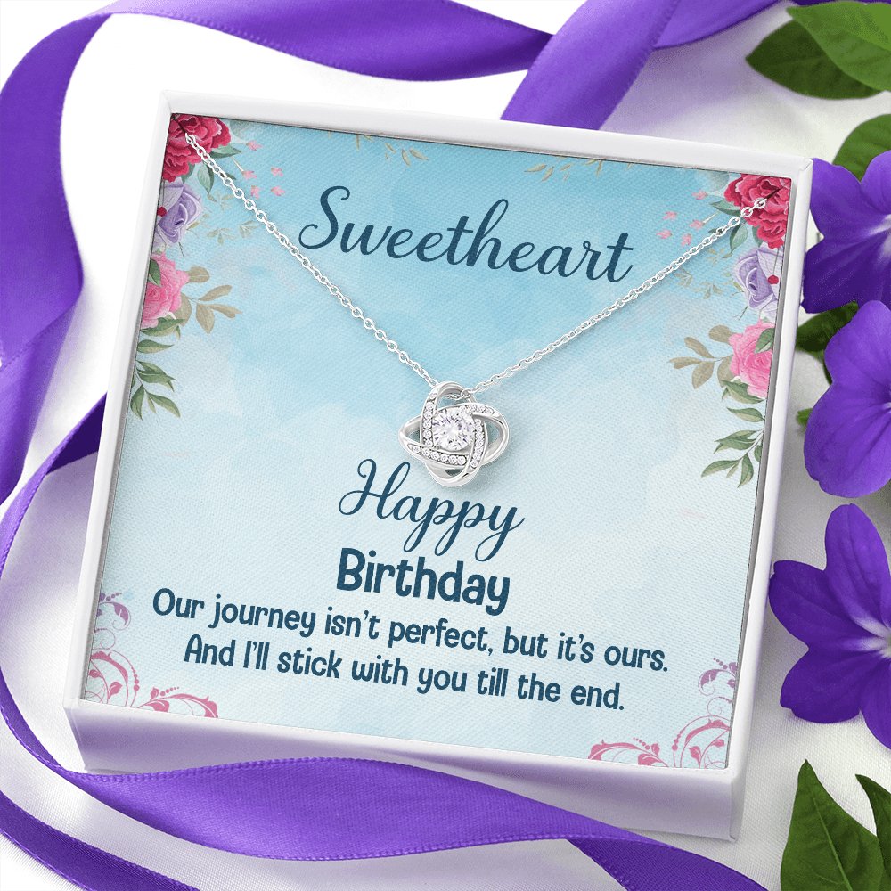 Happy Birthday Gift For Sweetheart - Love Knot Necklace - Celeste Jewel