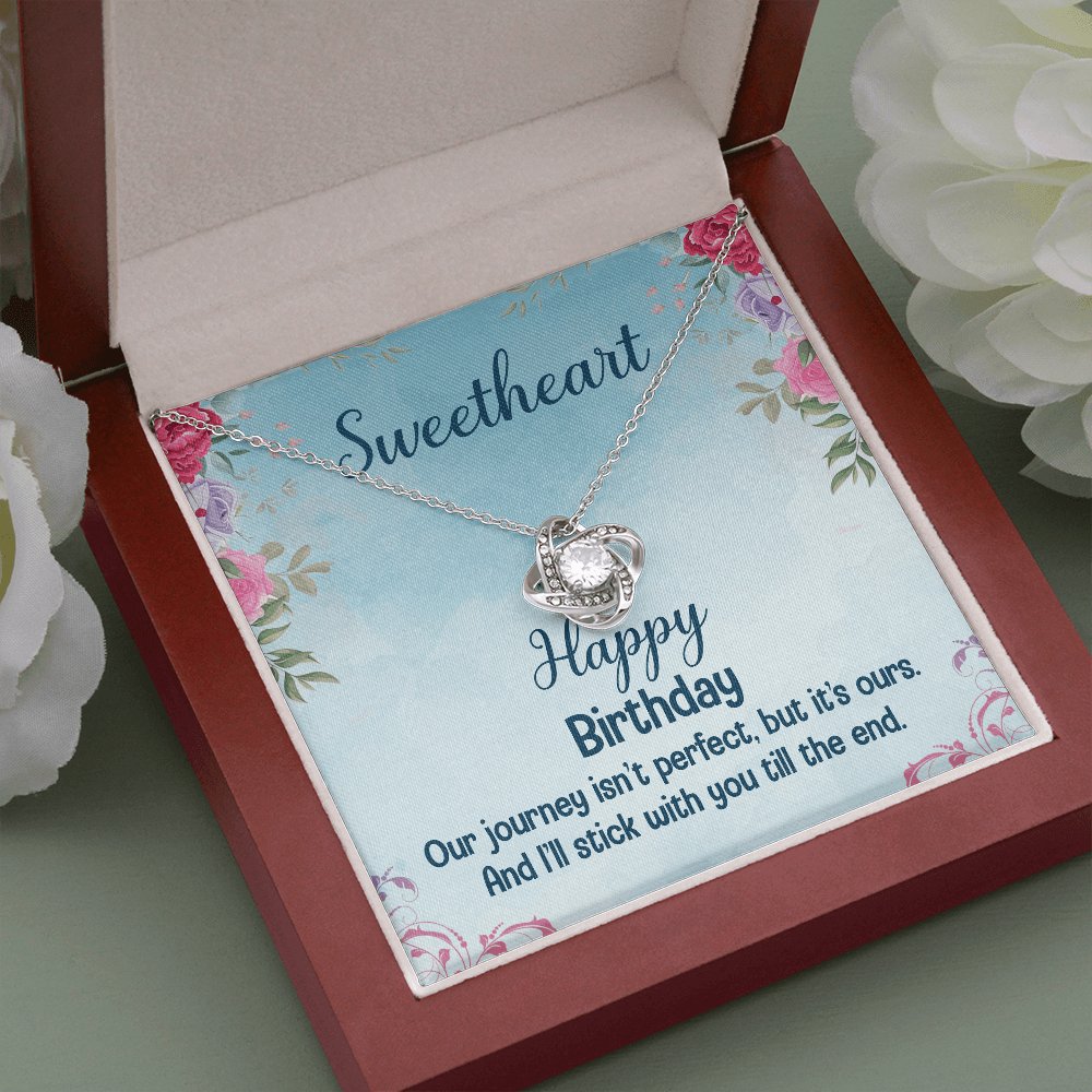Happy Birthday Gift For Sweetheart - Love Knot Necklace - Celeste Jewel
