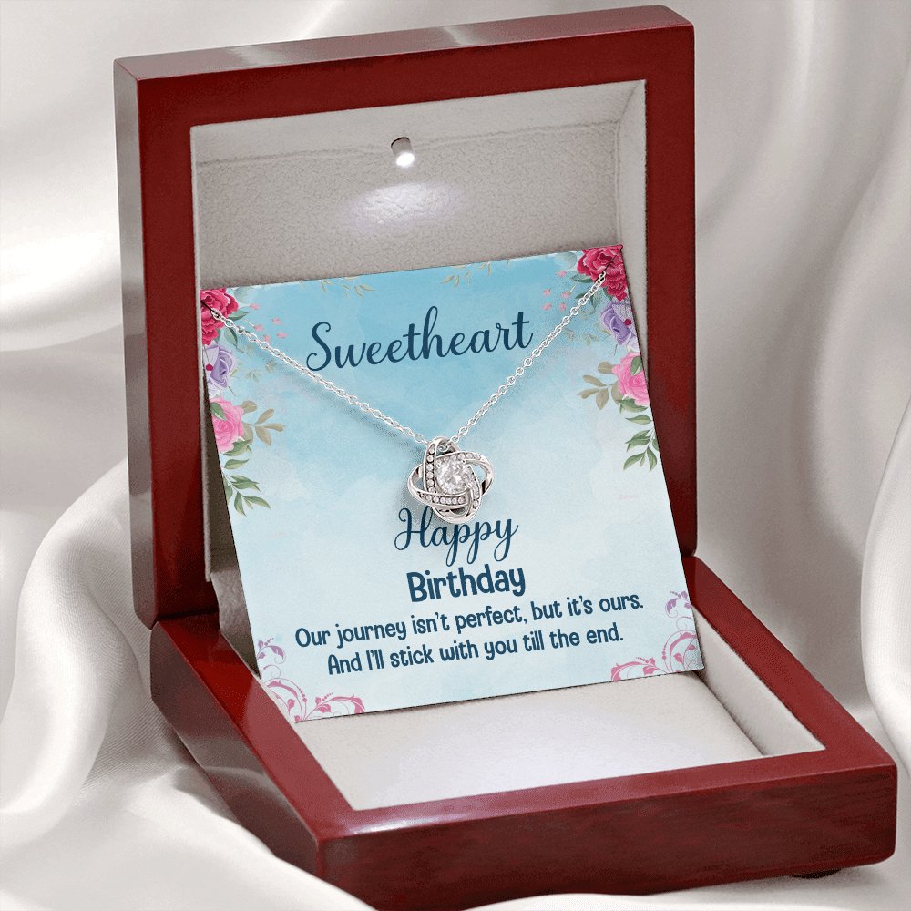 Happy Birthday Gift For Sweetheart - Love Knot Necklace - Celeste Jewel