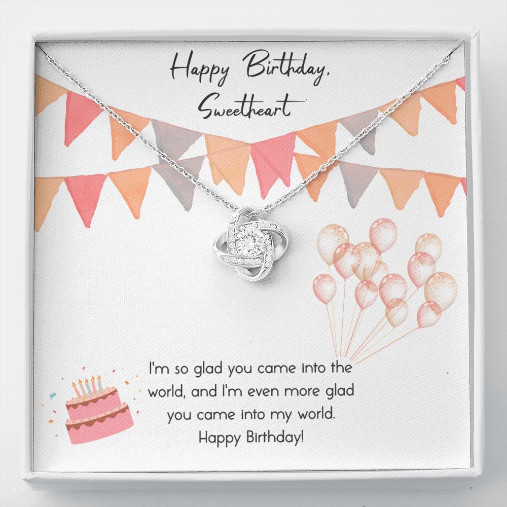 Happy Birthday - Into My World - Love Knot Necklace (Duplicate) - Celeste Jewel
