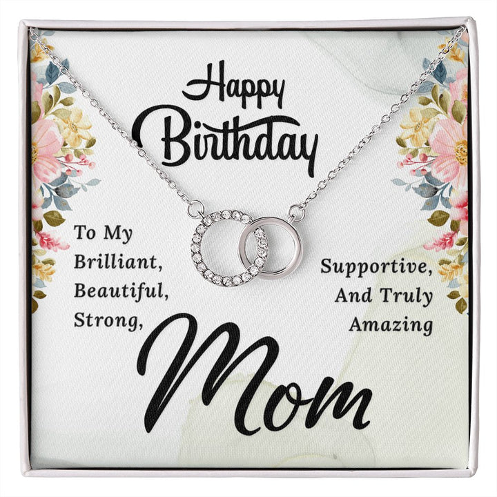 Happy Birthday Mom - Birthday Gift for Mother - Perfect Pair Necklace