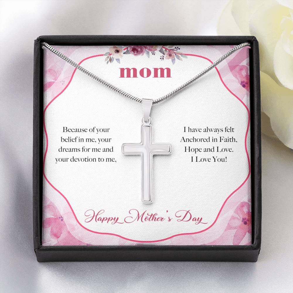 Happy Mother's Day - Anchored In Faith - Cross Necklace - Celeste Jewel