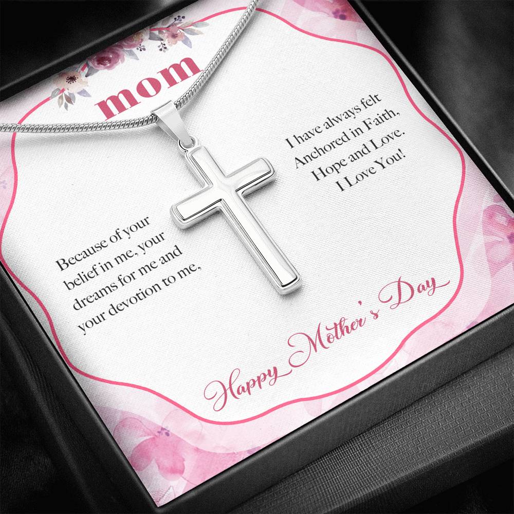 Happy Mother's Day - Anchored In Faith - Cross Necklace - Celeste Jewel
