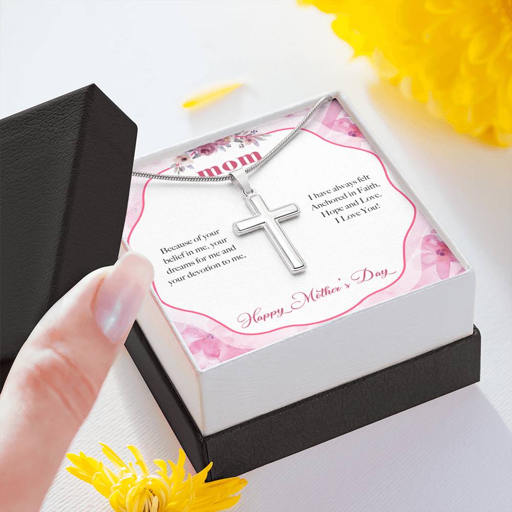 Happy Mother's Day - Anchored In Faith - Cross Necklace - Celeste Jewel