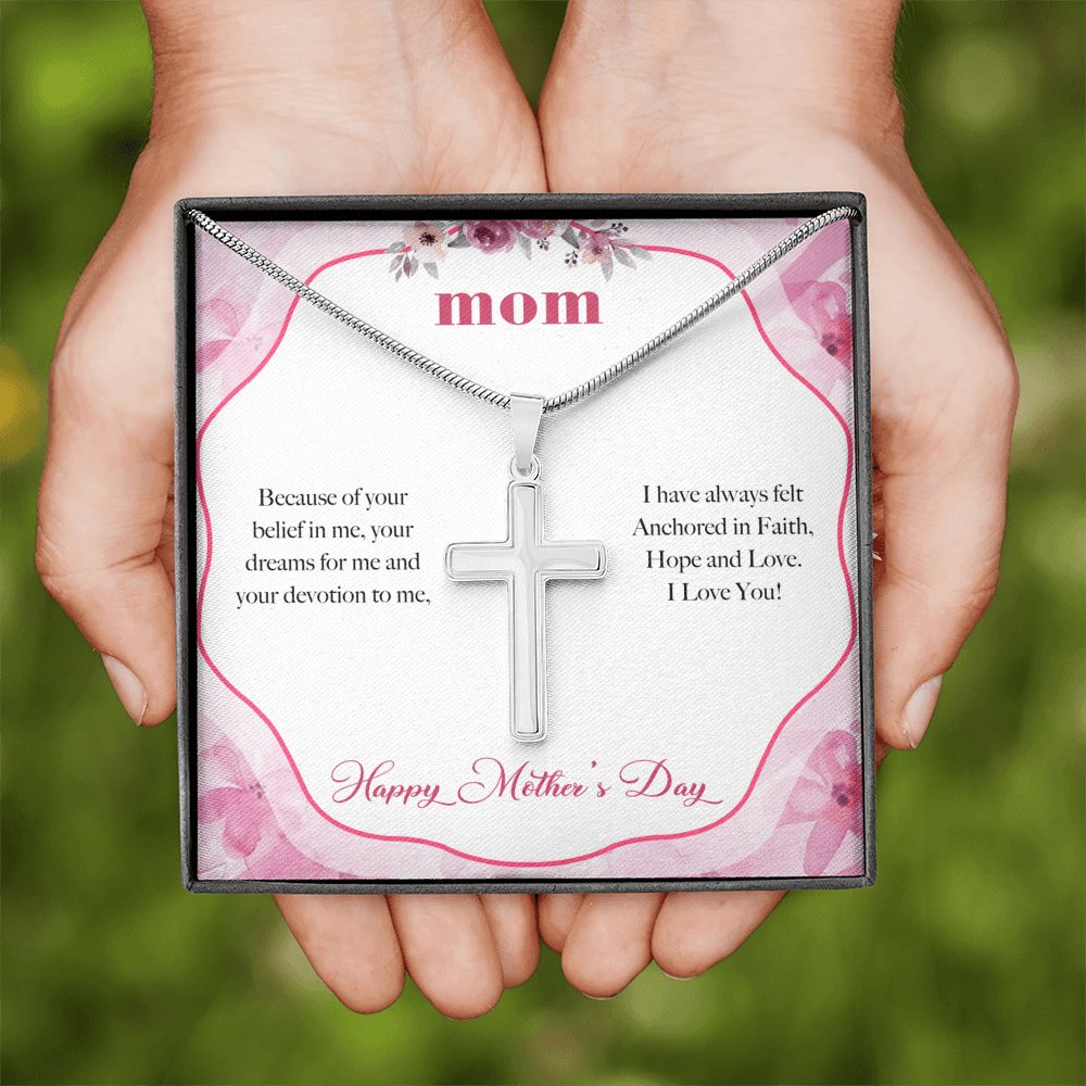 Happy Mother's Day - Anchored In Faith - Cross Necklace - Celeste Jewel