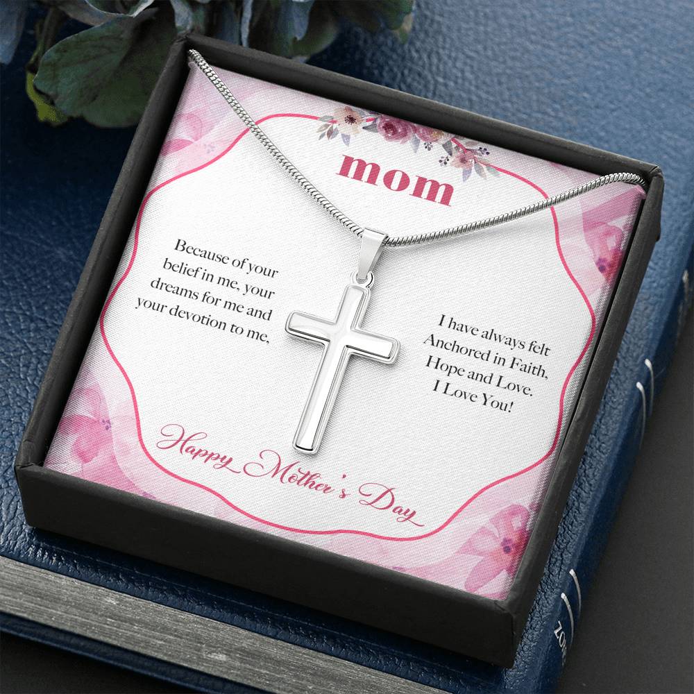 Happy Mother's Day - Anchored In Faith - Cross Necklace - Celeste Jewel